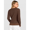image:imageANRABESS Women Long Sleeve Striped Crochet Sweater Top  Crew Neck Knit Pullover Comfy Soft Lightweight Clothes Casual Daily Wear Travel amp Vacation Fall Spring Trendy OutfitsDark Brown Black