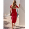image:imageANRABESS Womens 2026 Summer Maxi TShirt Dress  Short Sleeve Crewneck Tie Waist Slim Fit SlitCasual Trendy Spring Long Vacation Beach Dresses Soft ComfyRed