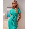 image:imageANRABESS Womens 2026 Summer Maxi TShirt Dress  Short Sleeve Crewneck Tie Waist Slim Fit SlitCasual Trendy Spring Long Vacation Beach Dresses Soft ComfyLake