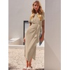 image:imageANRABESS Womens 2026 Summer Maxi TShirt Dress  Short Sleeve Crewneck Tie Waist Slim Fit SlitCasual Trendy Spring Long Vacation Beach Dresses Soft ComfyKhaki