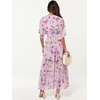 image:imageANRABESS Womens Boho Floral Wedding Guest Maxi Dress  Flowy ALine Chiffon with Slit Elegant V Neck Wrap Elastic Waist Casual 12 Sleeve Spring Summer Outfits Tea PartyFloral Purple