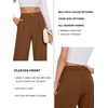 image:imageANRABESS Womens High Waisted Wide Leg Dress Work Pants  Office Business Casual Trousers Elastic Waist Pleated Palazzo Slacks with Pockets Fall Summer Spring OutfitsCaramel