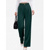 image:imageANRABESS Womens High Waisted Wide Leg Dress Work Pants  Office Business Casual Trousers Elastic Waist Pleated Palazzo Slacks with Pockets Fall Summer Spring OutfitsDark Green