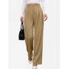 image:imageANRABESS Womens High Waisted Wide Leg Dress Work Pants  Office Business Casual Trousers Elastic Waist Pleated Palazzo Slacks with Pockets Fall Summer Spring OutfitsKhaki