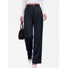 image:imageANRABESS Womens High Waisted Wide Leg Dress Work Pants  Office Business Casual Trousers Elastic Waist Pleated Palazzo Slacks with Pockets Fall Summer Spring OutfitsNavy Blue