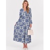 image:imageANRABESS Womens Long Sleeve Boho Maxi Dress 2026 Fall V Neck Floral Striped Casual Loose Fit Beach Vacation DressesBlue Khaki