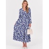 image:imageANRABESS Womens Long Sleeve Boho Maxi Dress 2026 Fall V Neck Floral Striped Casual Loose Fit Beach Vacation DressesFloral Blue