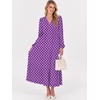 image:imageANRABESS Womens Long Sleeve Boho Maxi Dress 2026 Fall V Neck Floral Striped Casual Loose Fit Beach Vacation DressesFloral Purple