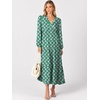 image:imageANRABESS Womens Long Sleeve Boho Maxi Dress 2026 Fall V Neck Floral Striped Casual Loose Fit Beach Vacation DressesGreen