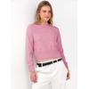image:imageANRABESS Womens Long Sleeve Sweaters Cropped Crew Neck  Business Casual TopsLight Weight Comfy KnitPullover Short SweaterBasic ClassicFall Fashion Winter Layer ClothesCoral Pink