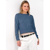 image:imageANRABESS Womens Long Sleeve Sweaters Cropped Crew Neck  Business Casual TopsLight Weight Comfy KnitPullover Short SweaterBasic ClassicFall Fashion Winter Layer ClothesDeep Blue