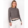 image:imageANRABESS Womens Long Sleeve Sweaters Cropped Crew Neck  Business Casual TopsLight Weight Comfy KnitPullover Short SweaterBasic ClassicFall Fashion Winter Layer ClothesNutmeg