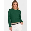 image:imageANRABESS Womens Long Sleeve Sweaters Cropped Crew Neck  Business Casual TopsLight Weight Comfy KnitPullover Short SweaterBasic ClassicFall Fashion Winter Layer ClothesForest Deep Green