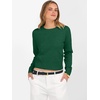 image:imageANRABESS Womens Long Sleeve Sweaters Cropped Crew Neck  Business Casual TopsLight Weight Comfy KnitPullover Short SweaterBasic ClassicFall Fashion Winter Layer ClothesForest Deep Green