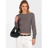 image:imageANRABESS Womens Long Sleeve Sweaters Cropped Crew Neck  Business Casual TopsLight Weight Comfy KnitPullover Short SweaterBasic ClassicFall Fashion Winter Layer ClothesNutmeg