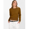 image:imageANRABESS Womens Long Sleeve Sweaters Cropped Crew Neck  Business Casual TopsLight Weight Comfy KnitPullover Short SweaterBasic ClassicFall Fashion Winter Layer ClothesCaramel