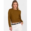image:imageANRABESS Womens Long Sleeve Sweaters Cropped Crew Neck  Business Casual TopsLight Weight Comfy KnitPullover Short SweaterBasic ClassicFall Fashion Winter Layer ClothesCaramel