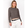 image:imageANRABESS Womens Long Sleeve Sweaters Cropped Crew Neck  Business Casual TopsLight Weight Comfy KnitPullover Short SweaterBasic ClassicFall Fashion Winter Layer ClothesCoffee