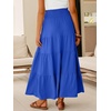 image:imageANRABESS Womens Maxi Skirts Elastic High Waist ALine Tiered Long Flowy Boho Skirts Summer Casual Beach amp Vacation WearRoyal Blue