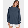 image:imageANRABESS Womens Mock Neck Sweatshirt Oversized Pullover  Cozy Fall Fashion Long Sleeve Tops Casual Going Out Daily Wear Loose Fit Soft Fleece 2026 Winter Trendy OutfitsDark Navy Blue