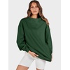 image:imageANRABESS Womens Mock Neck Sweatshirt Oversized Pullover  Cozy Fall Fashion Long Sleeve Tops Casual Going Out Daily Wear Loose Fit Soft Fleece 2026 Winter Trendy OutfitsDark Green
