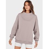 image:imageANRABESS Womens Mock Neck Sweatshirt Oversized Pullover  Cozy Fall Fashion Long Sleeve Tops Casual Going Out Daily Wear Loose Fit Soft Fleece 2026 Winter Trendy OutfitsKhaki