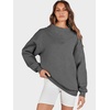 image:imageANRABESS Womens Mock Neck Sweatshirt Oversized Pullover  Cozy Fall Fashion Long Sleeve Tops Casual Going Out Daily Wear Loose Fit Soft Fleece 2026 Winter Trendy OutfitsDark Grey