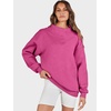 image:imageANRABESS Womens Mock Neck Sweatshirt Oversized Pullover  Cozy Fall Fashion Long Sleeve Tops Casual Going Out Daily Wear Loose Fit Soft Fleece 2026 Winter Trendy OutfitsHot Pink