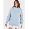 image:imageANRABESS Womens Mock Neck Sweatshirt Oversized Pullover  Cozy Fall Fashion Long Sleeve Tops Casual Going Out Daily Wear Loose Fit Soft Fleece 2026 Winter Trendy OutfitsLight Blue