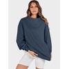 image:imageANRABESS Womens Mock Neck Sweatshirt Oversized Pullover  Cozy Fall Fashion Long Sleeve Tops Casual Going Out Daily Wear Loose Fit Soft Fleece 2026 Winter Trendy OutfitsDark Navy Blue