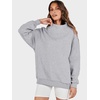 image:imageANRABESS Womens Mock Neck Sweatshirt Oversized Pullover  Cozy Fall Fashion Long Sleeve Tops Casual Going Out Daily Wear Loose Fit Soft Fleece 2026 Winter Trendy OutfitsGrey