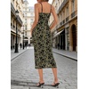 image:imageANRABESS Womens Semi Formal Bodycon Floral Midi Dresses  Soft Stretchy Fabrics Adjustable Spaghetti Strap Dress Elegant Sexy  Spring Summer CocktailampWedding GuestampParty OutfitsArmy Green