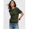 image:imageANRABESS Womens Short Sleeve Sweater Spring Summer Fall Outfits  Boat Neck Hollow Out Tops Comfy Lightweight Knit Pullover Classic Sweater Shirts Beach Travel Vacation ClothesArmy Green