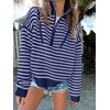 image:imageANRABESS Womens Striped Quarter Zip Fall Sweater Tops  Cute Long Sleeve Ribbed Knit Collared Pullover Slouchy Cozy Warm Business Casual Work Outfits 2026 Winter Fashion ClothesStriped Navy Purple