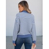 image:imageANRABESS Womens Striped Quarter Zip Fall Sweater Tops  Cute Long Sleeve Ribbed Knit Collared Pullover Slouchy Cozy Warm Business Casual Work Outfits 2026 Winter Fashion ClothesStriped Blue White