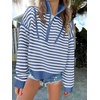 image:imageANRABESS Womens Striped Quarter Zip Fall Sweater Tops  Cute Long Sleeve Ribbed Knit Collared Pullover Slouchy Cozy Warm Business Casual Work Outfits 2026 Winter Fashion ClothesStriped Blue White