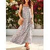 image:imageANRABESS Womens Summer Maxi Dress Casual Spaghetti Straps Sundress Flowy Long Dresses with Pocket 2026 Beach Vacation Outfits Floral Orange White S