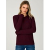 image:imageANRABESS Womens Sweaters Crewneck Long Sleeve Casual Knit Tops  Basic Ribbed knittedArgyle Soft Pullover SweaterDaily Work Classic Trendy TopWinter Fall Clothes 2026Dark Red