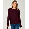image:imageANRABESS Womens Sweaters Crewneck Long Sleeve Casual Knit Tops  Basic Ribbed knittedArgyle Soft Pullover SweaterDaily Work Classic Trendy TopWinter Fall Clothes 2026Dark Red