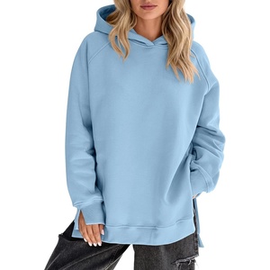 image:imageANRABESS Hoodies for Women Oversized Fall Fashion Outfits  Raglan Long Sleeve Pullover Sweatshirts Side Slit Tunic Cozy Soft Tops Casual Travel Going Out amp Workout Cute Y2K ClothesLight Blue