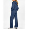 image:imageANRABESS 2 Piece Sets for Women Sweatsuits 2026 Fall Outfits  Fleece Hoodie amp Wide Leg Sweatpants with Pockets Comfy Matching Lounge Set Casual Travel Airport Clothes Workout TracksuitNavy Blue