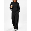 image:imageANRABESS 2 Piece Sets for Women Sweatsuits 2026 Fall Outfits  Fleece Hoodie amp Wide Leg Sweatpants with Pockets Comfy Matching Lounge Set Casual Travel Airport Clothes Workout TracksuitBlack