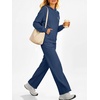 image:imageANRABESS 2 Piece Sets for Women Sweatsuits 2026 Fall Outfits  Fleece Hoodie amp Wide Leg Sweatpants with Pockets Comfy Matching Lounge Set Casual Travel Airport Clothes Workout TracksuitNavy Blue