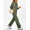 image:imageANRABESS 2 Piece Sets for Women Sweatsuits 2026 Fall Outfits  Fleece Hoodie amp Wide Leg Sweatpants with Pockets Comfy Matching Lounge Set Casual Travel Airport Clothes Workout TracksuitArmy Green
