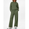 image:imageANRABESS 2 Piece Sets for Women Sweatsuits 2026 Fall Outfits  Fleece Hoodie amp Wide Leg Sweatpants with Pockets Comfy Matching Lounge Set Casual Travel Airport Clothes Workout TracksuitArmy Green