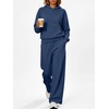 image:imageANRABESS 2 Piece Sets for Women Sweatsuits 2026 Fall Outfits  Fleece Hoodie amp Wide Leg Sweatpants with Pockets Comfy Matching Lounge Set Casual Travel Airport Clothes Workout TracksuitNavy Blue