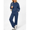 image:imageANRABESS 2 Piece Sets for Women Sweatsuits 2026 Fall Outfits  Fleece Hoodie amp Wide Leg Sweatpants with Pockets Comfy Matching Lounge Set Casual Travel Airport Clothes Workout TracksuitNavy Blue