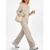 image:imageANRABESS 2 Piece Sets for Women Sweatsuits 2026 Fall Outfits  Fleece Hoodie amp Wide Leg Sweatpants with Pockets Comfy Matching Lounge Set Casual Travel Airport Clothes Workout TracksuitGrey Beige