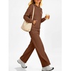 image:imageANRABESS 2 Piece Sets for Women Sweatsuits 2026 Fall Outfits  Fleece Hoodie amp Wide Leg Sweatpants with Pockets Comfy Matching Lounge Set Casual Travel Airport Clothes Workout TracksuitCaramel