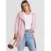 image:imageANRABESS Cardigan Sweater for Women 2026 Fall Outfits  Long Sleeve Open Front Mid LengthDressy Jacket CoatSoft Knit CoatiganBusiness Casual Work ClothesTravel Winter OutwearPink